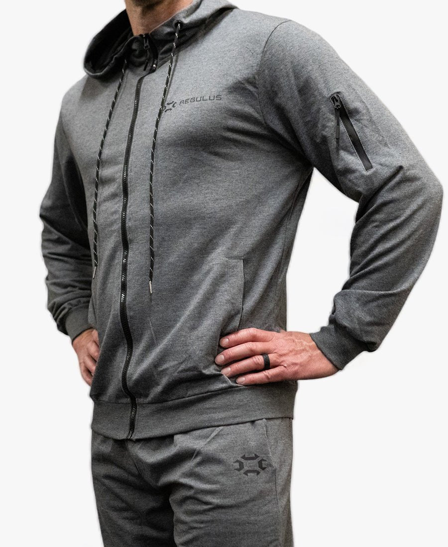 RS Men's Warmup Zip Hoodie Grey - Hoodie - Regulus Sports