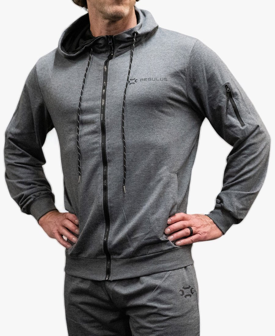 RS Men's Warmup Zip Hoodie Grey - Hoodie - Regulus Sports